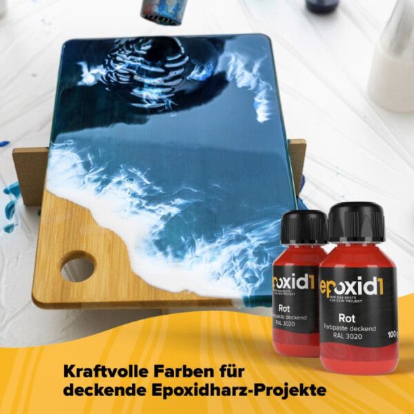 Oceantable mit roter epoxid1 Farbpaste